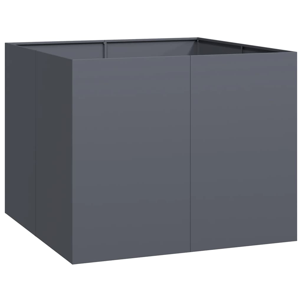 Jardinière anthracite 100x100x80 cm acier