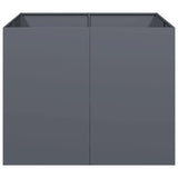 Jardinière anthracite 100x100x80 cm acier