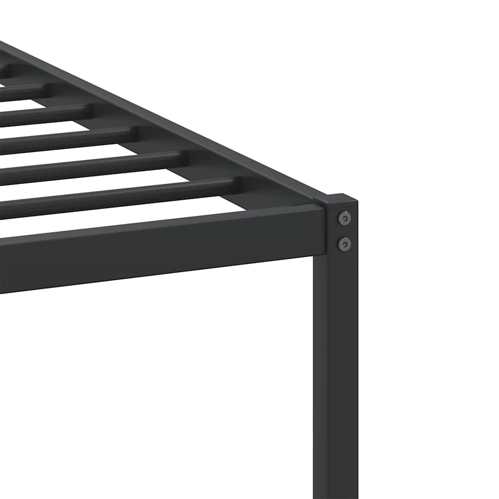 Cadre de lit sans matelas chêne fumé 80x200cm bois d'ingénierie