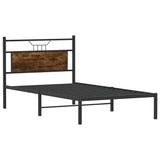 Cadre de lit sans matelas chêne fumé 100x190 cm bois ingénierie