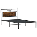 Cadre de lit sans matelas chêne fumé 100x200 cm bois ingénierie