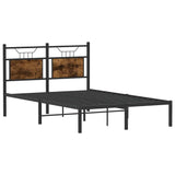 Cadre de lit sans matelas chêne fumé 120x190 cm bois ingénierie