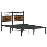 Cadre de lit sans matelas chêne fumé 120x200 cm bois ingénierie