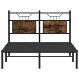 Cadre de lit sans matelas chêne fumé 120x200 cm bois ingénierie