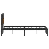 Cadre de lit sans matelas chêne fumé 137x190 cm bois ingénierie