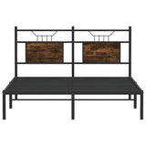 Cadre de lit sans matelas chêne fumé 140x190 cm bois ingénierie