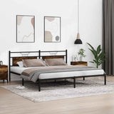 Cadre de lit sans matelas chêne fumé 200x200 cm bois ingénierie