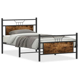 Cadre de lit sans matelas chêne fumé 100x190 cm bois ingénierie