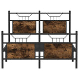 Cadre de lit sans matelas chêne fumé 120x190 cm bois ingénierie