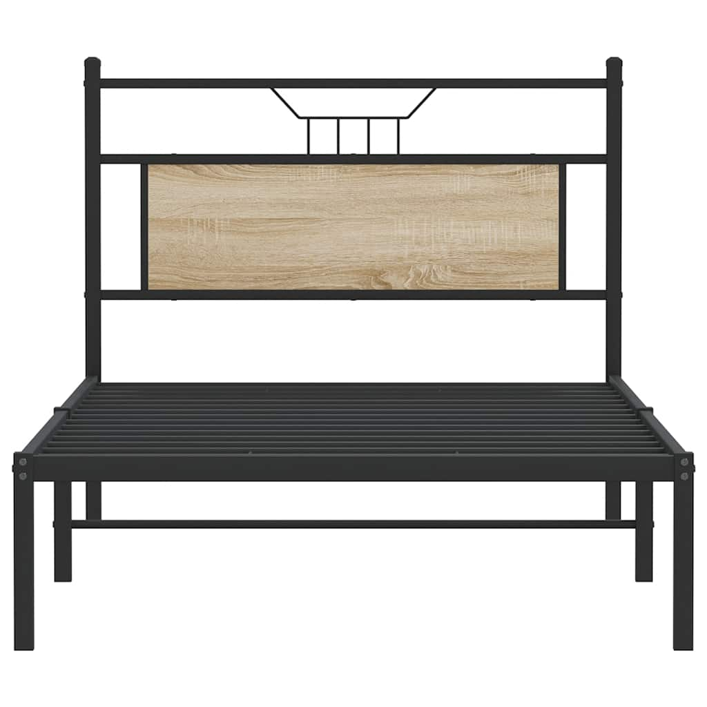 Bed frame without mattress sonoma oak 100x190 cm