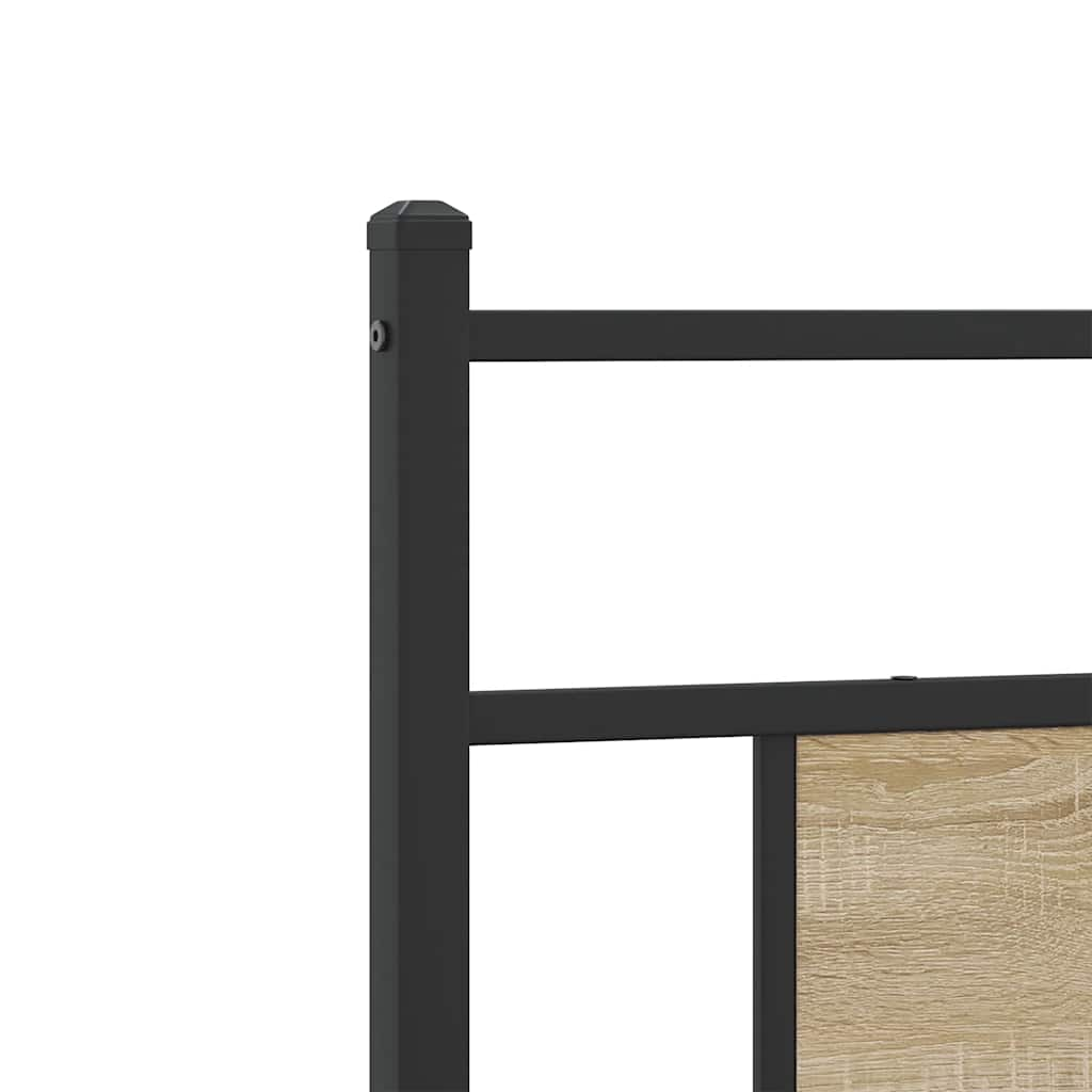 Bed frame without mattress sonoma oak 100x190 cm