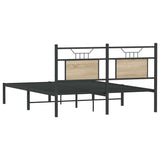 Cadre de lit sans matelas chêne sonoma 140x190 cm