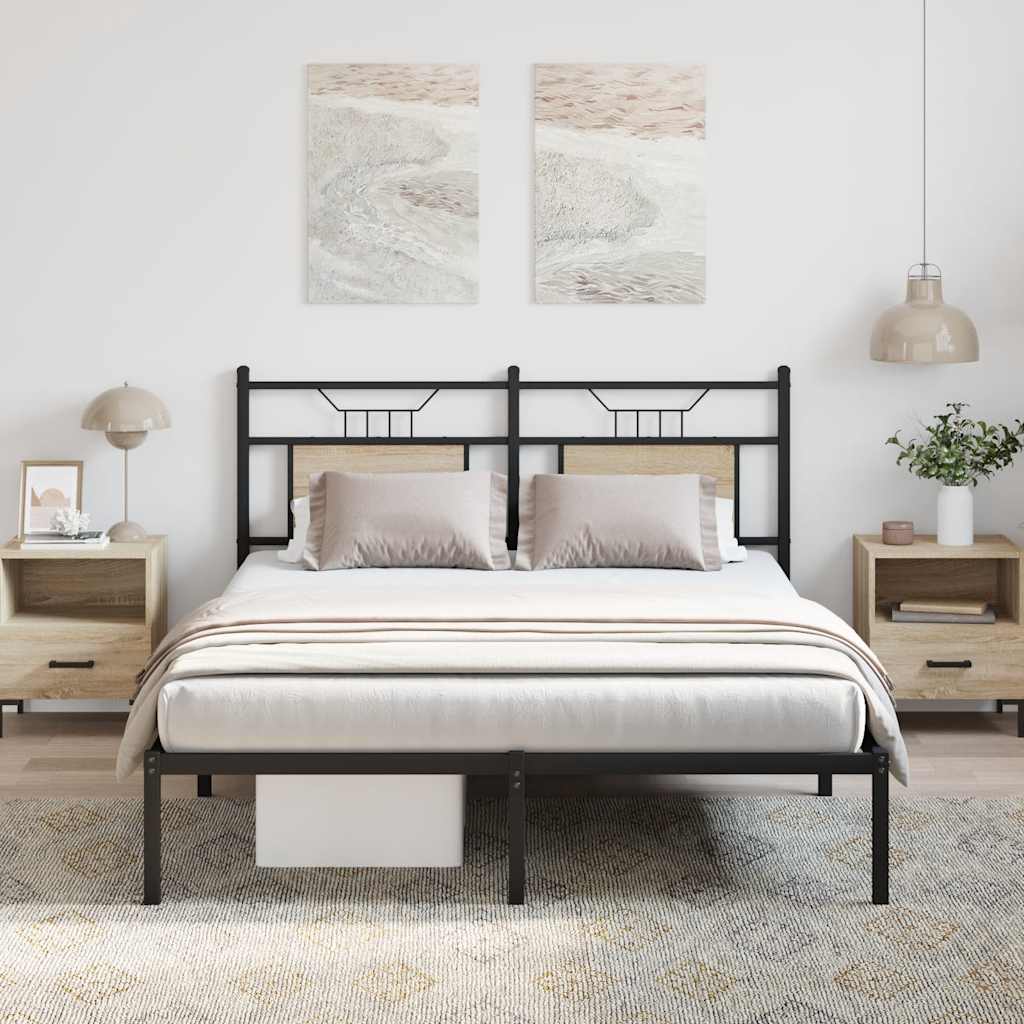 Cadre de lit sans matelas chêne sonoma 140x190 cm