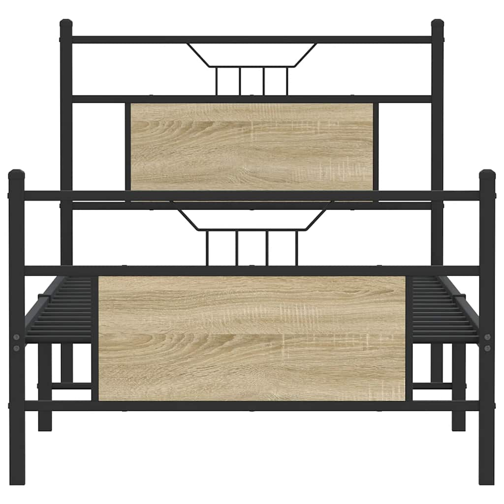 Cadre de lit sans matelas chêne sonoma 80x200 cm