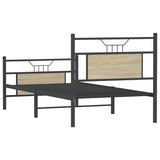 Cadre de lit sans matelas chêne sonoma 90x190 cm