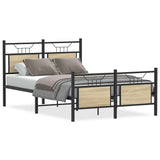 Bed frame without mattress sonoma oak 120x190 cm