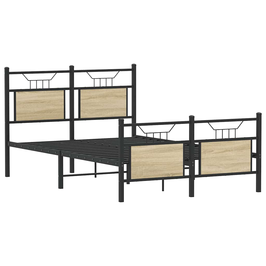 Bed frame without mattress sonoma oak 120x190 cm