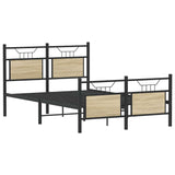 Bed frame without mattress sonoma oak 120x190 cm