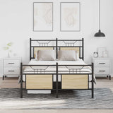 Bed frame without mattress sonoma oak 120x190 cm