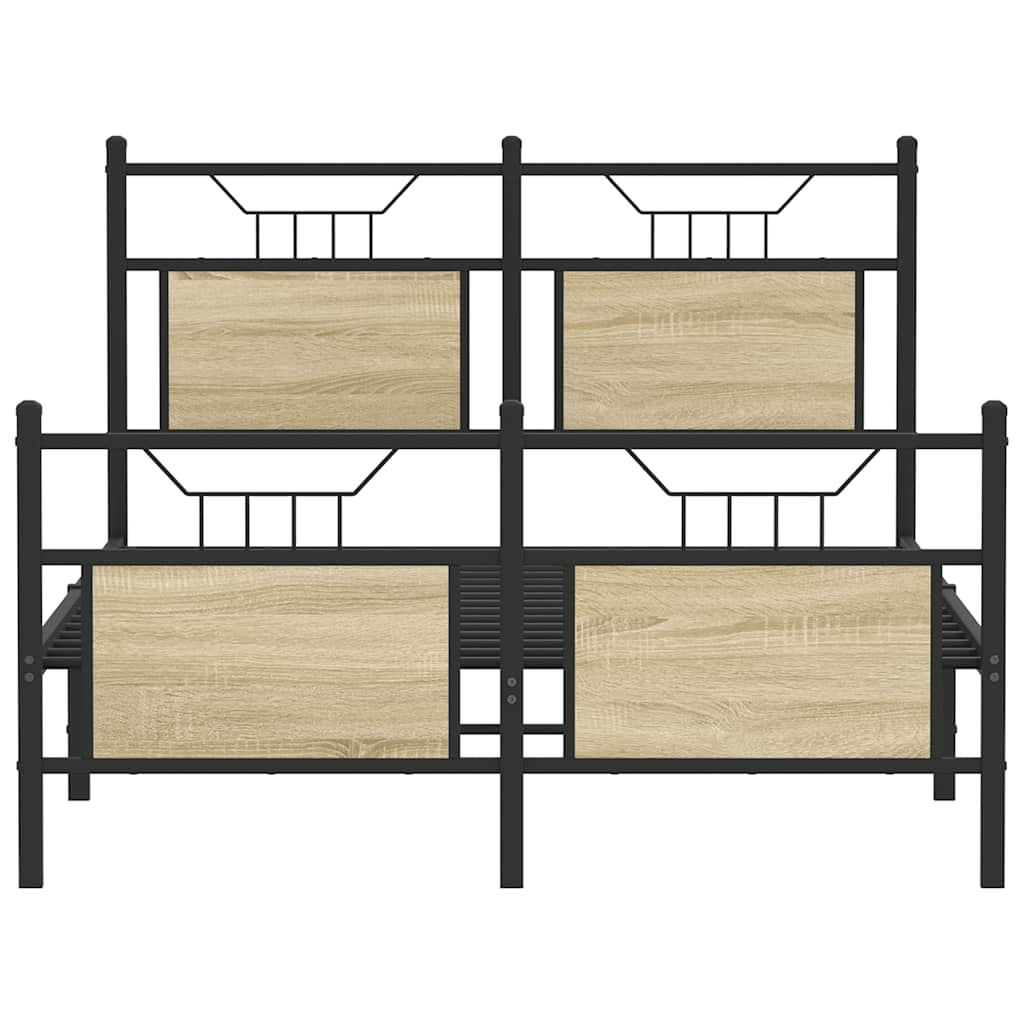 Bed frame without mattress sonoma oak 120x190 cm