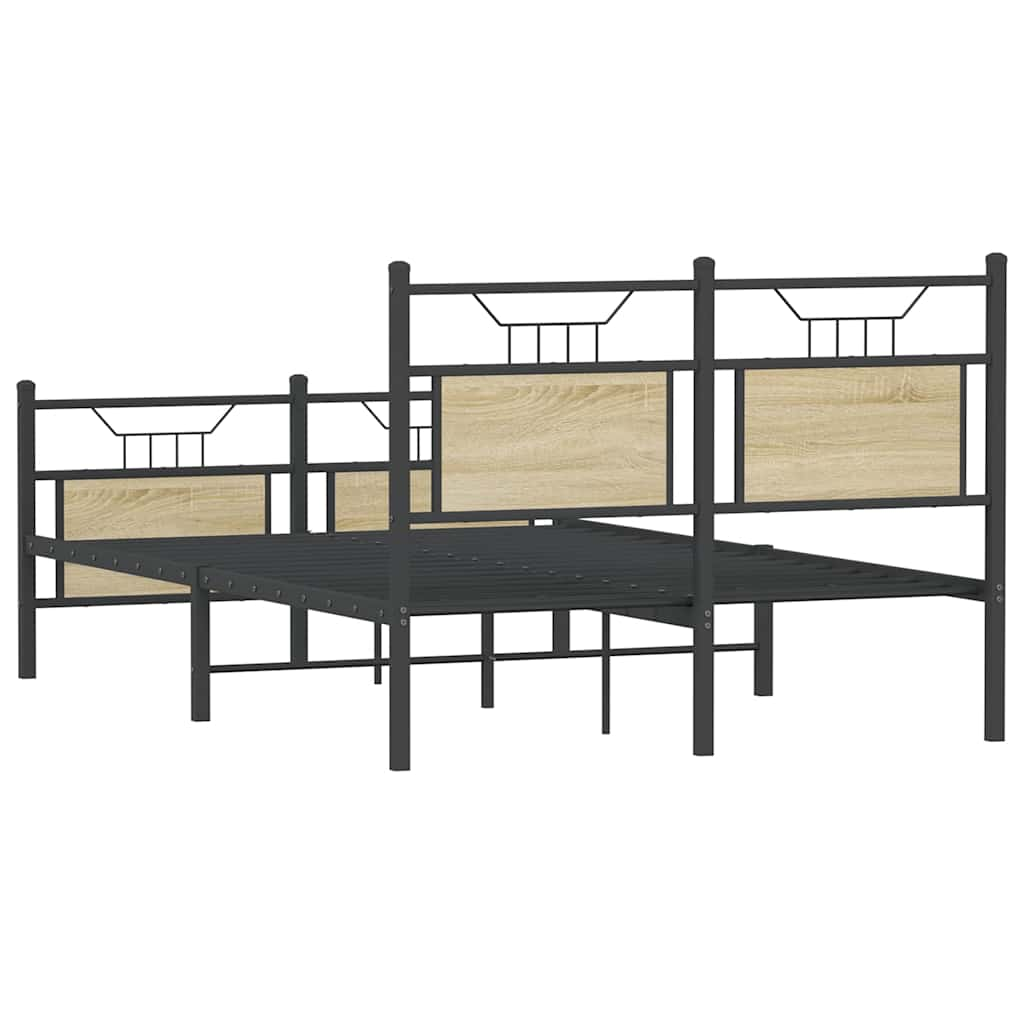 Bed frame without mattress sonoma oak 120x190 cm