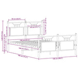 Bed frame without mattress sonoma oak 120x190 cm