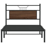 Cadre de lit sans matelas chêne marron 100x190 cm