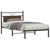 Cadre de lit sans matelas chêne marron 100x190 cm