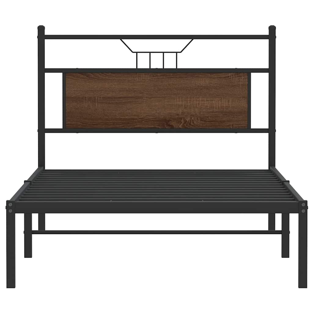 Cadre de lit sans matelas chêne marron 100x200 cm