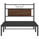 Cadre de lit sans matelas chêne marron 107x203 cm