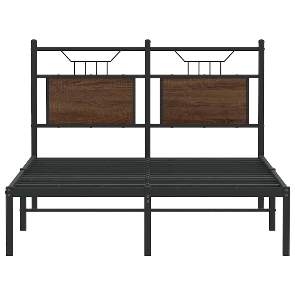 Cadre de lit sans matelas chêne marron 120x190 cm