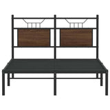 Cadre de lit sans matelas chêne marron 120x190 cm