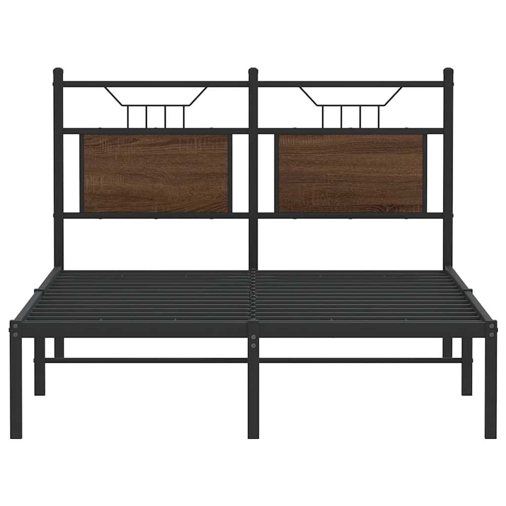 Cadre de lit sans matelas chêne marron 120x200 cm