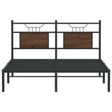 Cadre de lit sans matelas chêne marron 137x190 cm