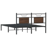 Cadre de lit sans matelas chêne marron 137x190 cm