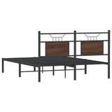 Cadre de lit sans matelas chêne marron 140x190 cm