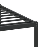 Bed frame without mattress brown oak 183x203 cm