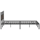 Bed frame without mattress brown oak 193x203 cm