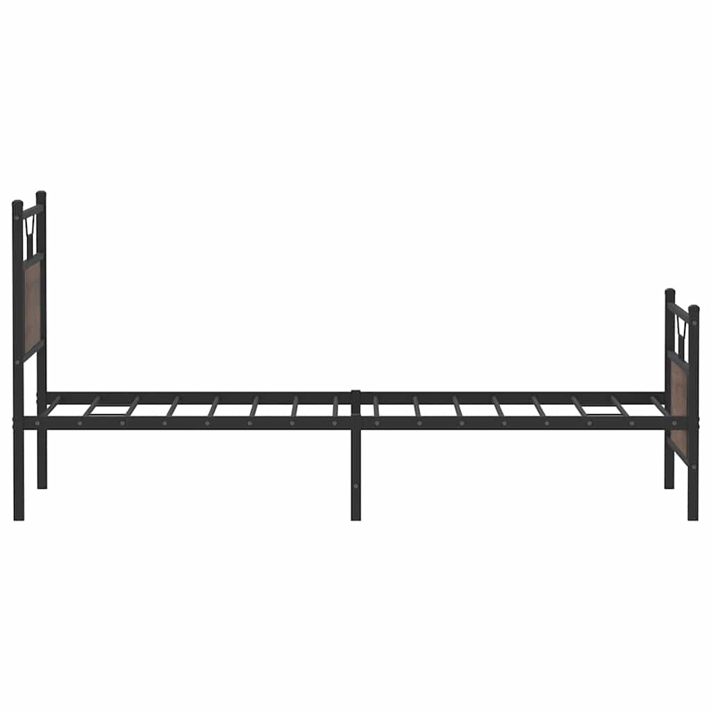 Cadre de lit sans matelas chêne marron 75x190cm bois ingénierie