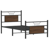 Cadre de lit sans matelas chêne marron 80x200cm bois ingénierie