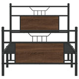 Cadre de lit sans matelas chêne marron 80x200cm bois ingénierie