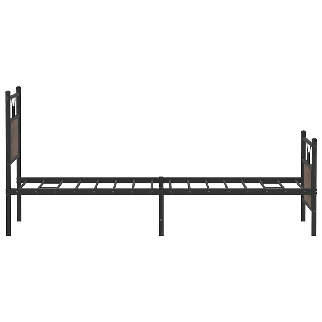 Cadre de lit sans matelas chêne marron 80x200cm bois ingénierie