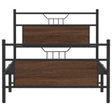 Cadre de lit sans matelas chêne marron 100x190 cm