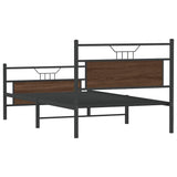 Cadre de lit sans matelas chêne marron 100x190 cm