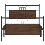 Cadre de lit sans matelas chêne marron 100x200 cm