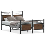 Cadre de lit sans matelas chêne marron 120x190 cm