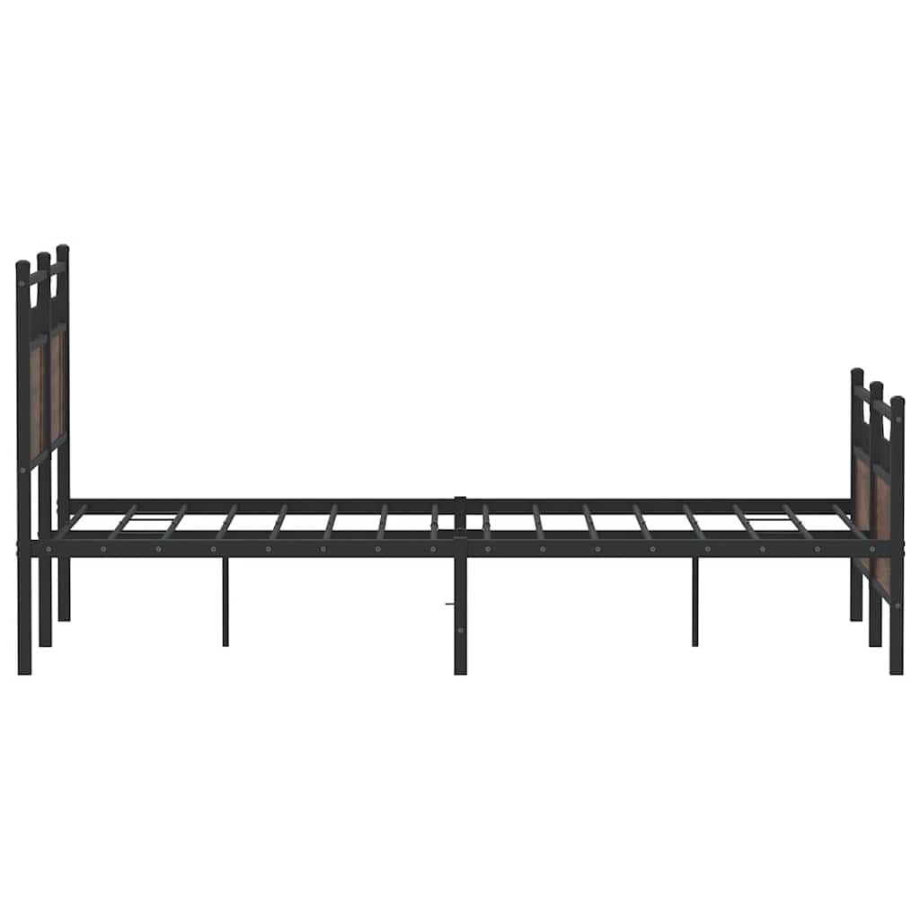 Cadre de lit sans matelas chêne marron 120x190 cm