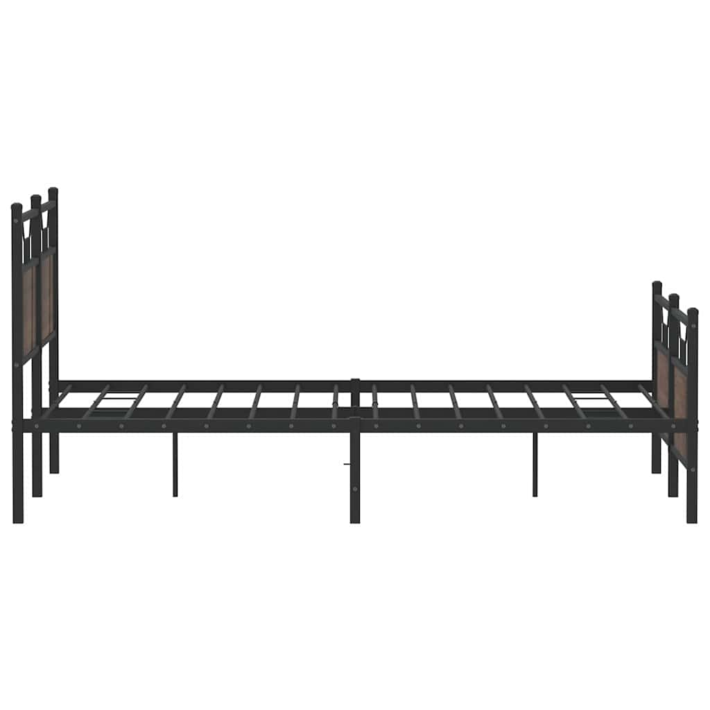 Cadre de lit sans matelas chêne marron 137x190 cm