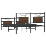 Cadre de lit sans matelas chêne marron 137x190 cm