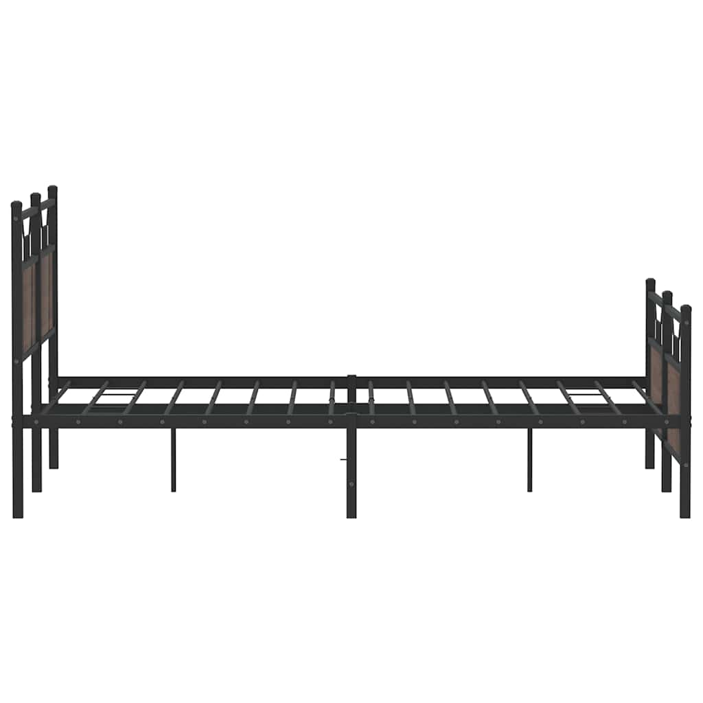 Cadre de lit sans matelas chêne marron 140x190 cm